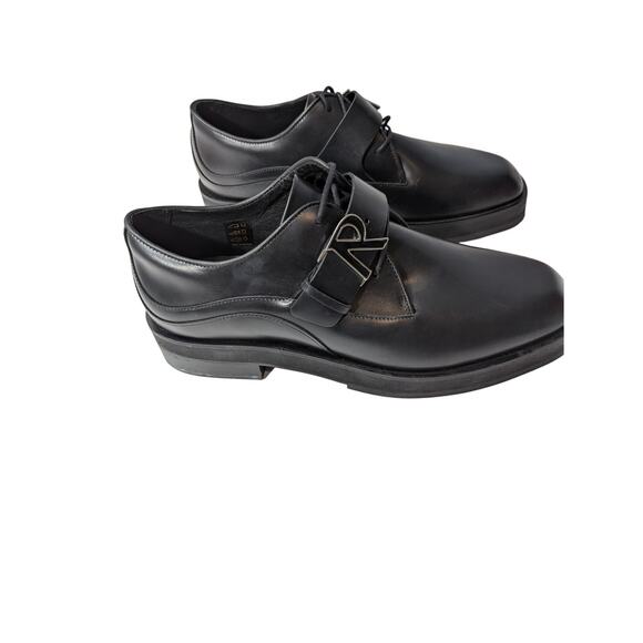 REPRESENT Buckle-Embellished Leather Derby Shoes Black Size 46 (11.5 or 12)